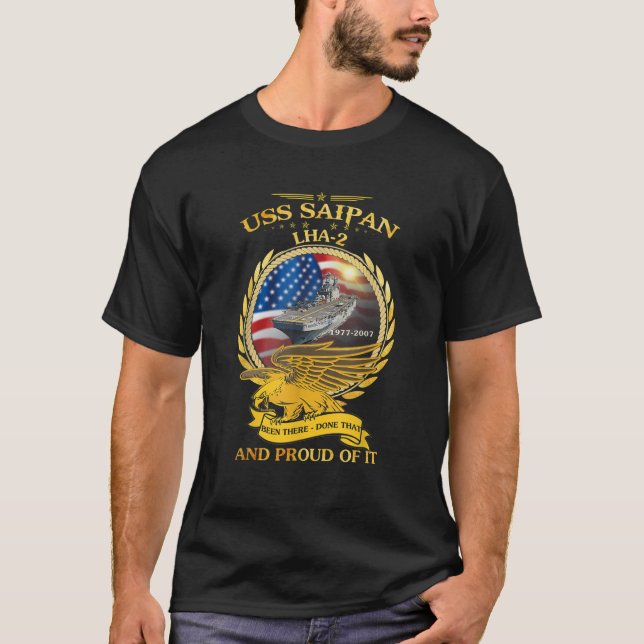 Camiseta USS Saipan LHA 2 1977 2007 (Anverso)