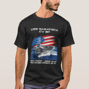 Camiseta USS Saratoga CV 60 Aeronave Carrier Veterano USA F