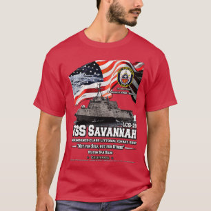 Camiseta USS Savannah LCS28 barco de combate litoral