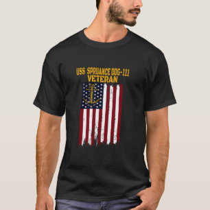 Camiseta USS Spruance DDG 111 Destroyer Veterans Day Father