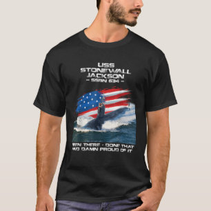 Camiseta USS Stonewall Jackson SSBN 634 Subma de Bandera Am