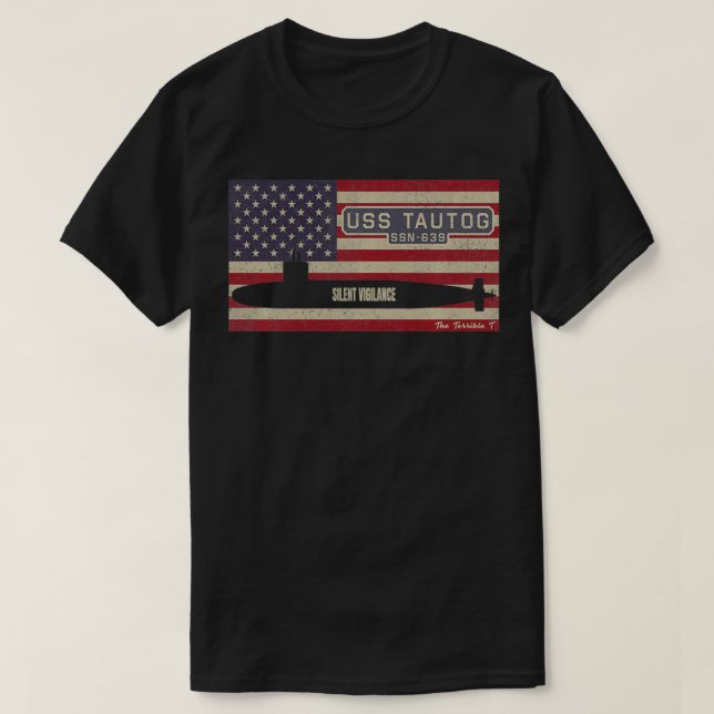 Camiseta USS Tautog SSN639 Submarino Nuclear USA F (Diseño del anverso)