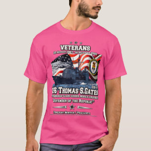 Camiseta USS Thomas S Gates CG51 Veteranos de cruceros esta