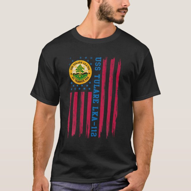 Camiseta USS Tulare LKA-112 Amphibious Cargo Ship Veteran C (Anverso)