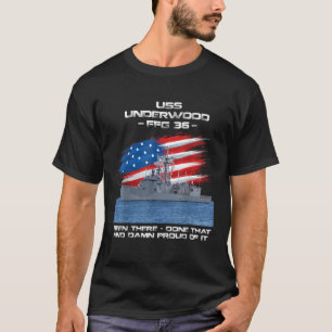 Camiseta USS Underwood FFG 36 Clase Frigate American Flag V