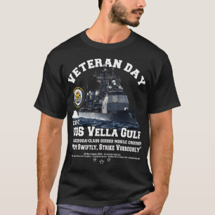 Camiseta USS Vella Gulf CG72 Veteranos de cruceros de la Ma