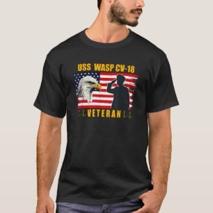 Camiseta USS Wasp CV 18 Veteranos de portaaviones Padre Gr