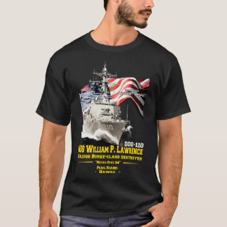 Camiseta USS William P Lawrence DDG110 Destructor de Misile