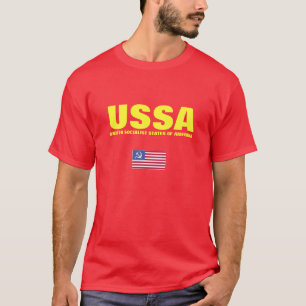 CAMISETA USSA - ESTADOS SOCIALISTAS UNIDOS DE AMERIKA