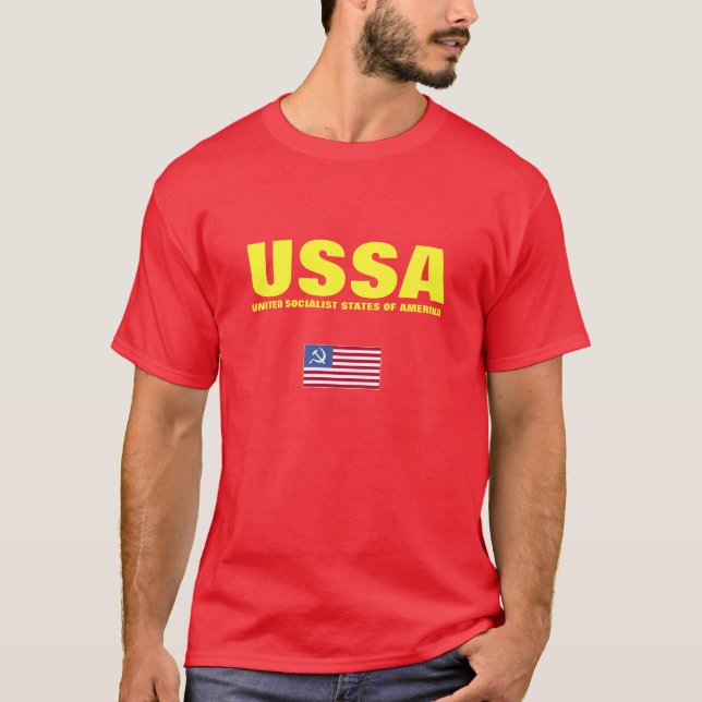 CAMISETA USSA - ESTADOS SOCIALISTAS UNIDOS DE AMERIKA (Anverso)