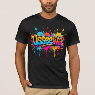 Camiseta Usseewa – Concepto de Actitud Neón Caótica