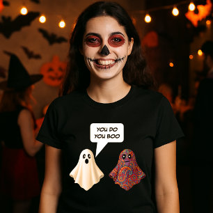 Camiseta Usted Boo Gracioso Paisley Ghosts Halloween