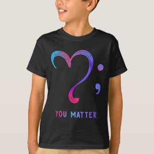 Camiseta Usted Corazón Y Prevención Del Suicidio Con Punto