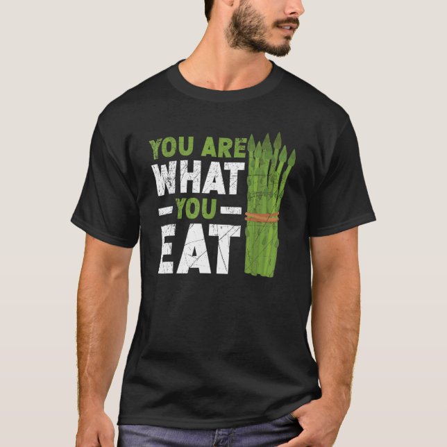Camiseta Usted Es Lo Que Come Asparagus Vegetaria Vegetable (Anverso)