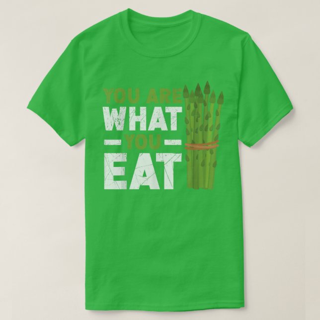 Camiseta Usted Es Lo Que Come Asparagus Vegetaria Vegetable (Diseño del anverso)