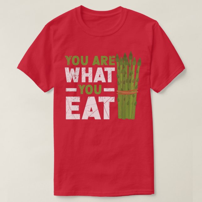 Camiseta Usted Es Lo Que Come Asparagus Vegetaria Vegetable (Diseño del anverso)