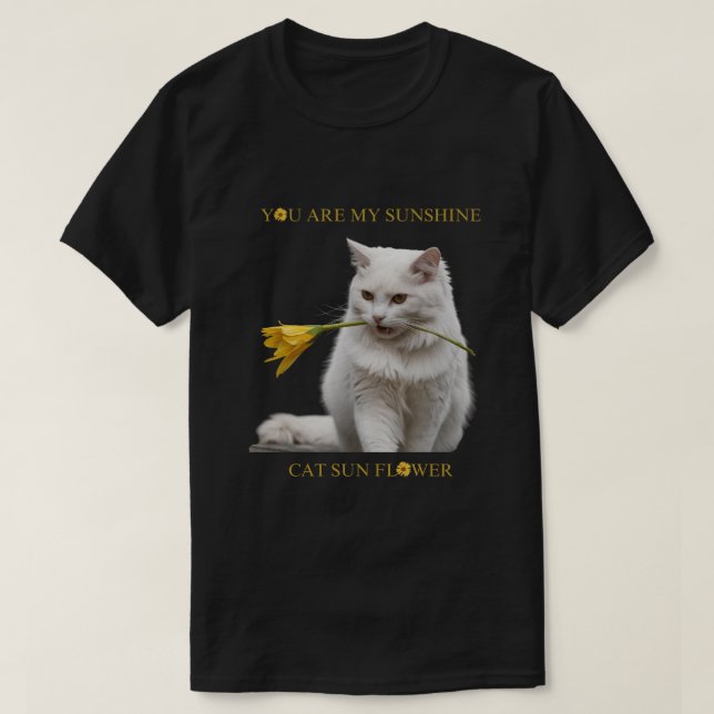 CAMISETA USTED ES MI SOLÁRIUM CAT FLOWER (Diseño del anverso)