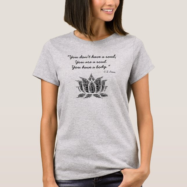 Camiseta "Usted es negro de la nube de la palabra de la (Anverso)