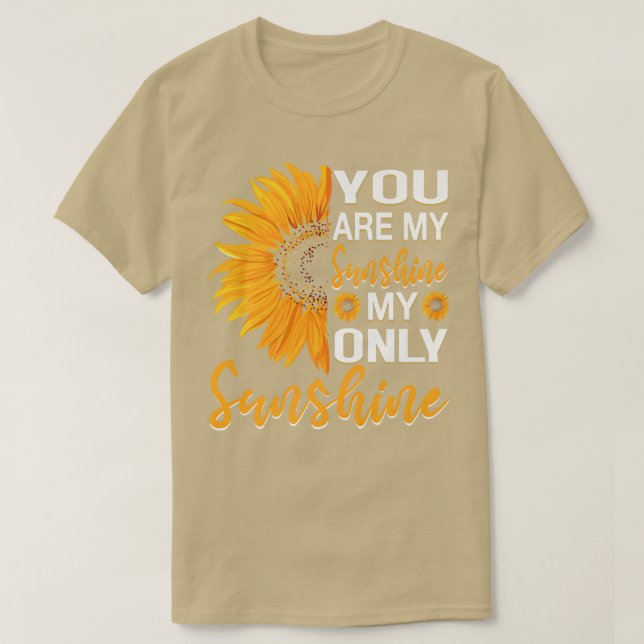 Camiseta usted es sol mi único sol Sunflower Premiu (Diseño del anverso)