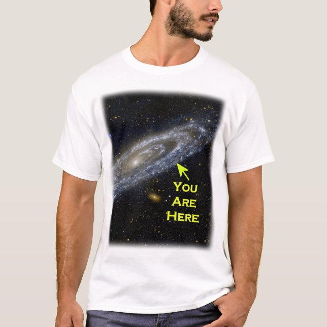 Camiseta Usted está aquí en la galaxia (Anverso)