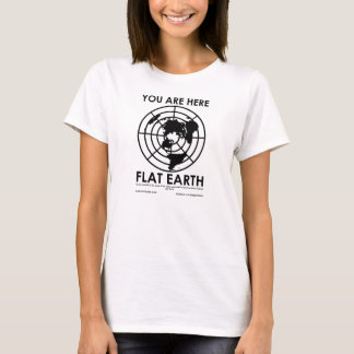 CAMISETA USTED ESTÁ AQUÍ - TIERRA PLANA