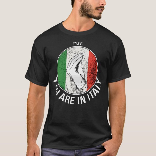 Camiseta usted está en Italia Italia Italia Vaffanculo ital (Anverso)