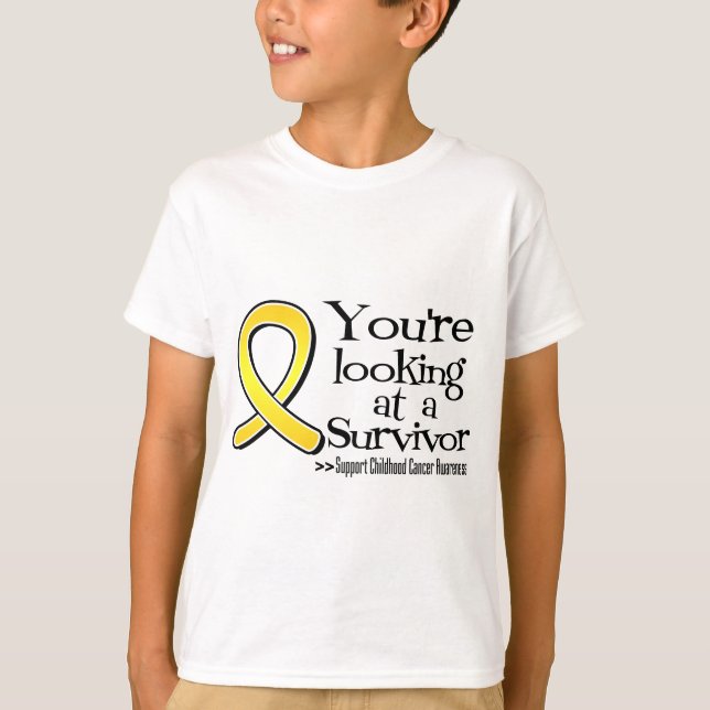 Camiseta Usted está mirando a un superviviente del cáncer (Anverso)