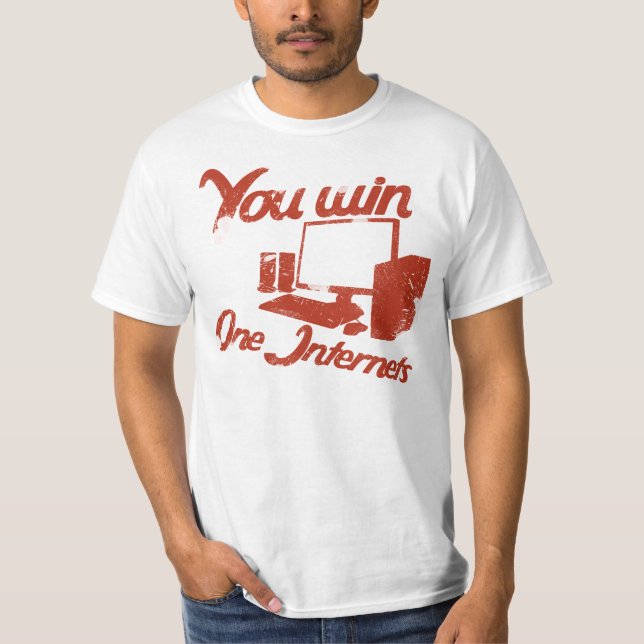 Camiseta Usted gana un Internets (Anverso)