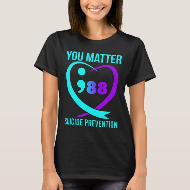 Camiseta Usted importa 988 Conciencia sobre la prevención d (Anverso)