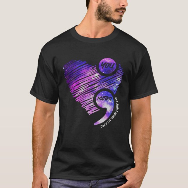 Camiseta Usted Importa Semicolon Mental Health Awareness Ki (Anverso)