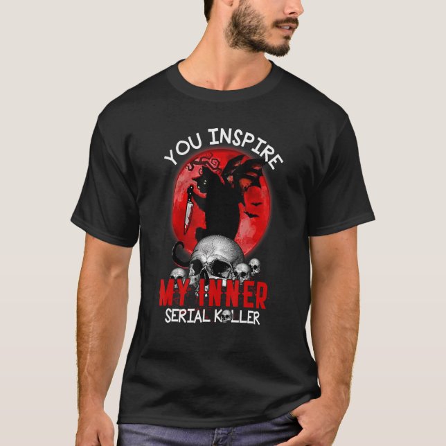 Camiseta Usted Inspira Mi Hallo De Gato Negro De Kller Seri (Anverso)