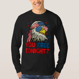 Camiseta Usted Libre Esta Noche Águila Bandera Estadouniden