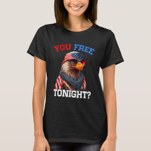Camiseta Usted Libre Esta Noche Bandera De Eeuu Bald Eagle