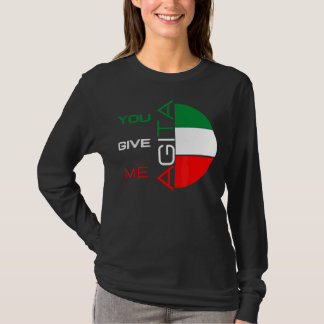 Camiseta Usted Me Da Agita Humor Cita Italiana 10