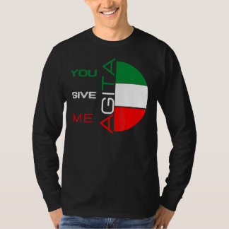Camiseta Usted Me Da Agita Humor Cita Italiana 10