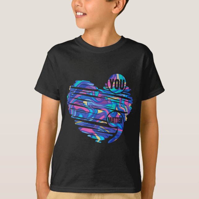Camiseta Usted Mes de Concientización sobre el Suicidio Cor (Anverso)