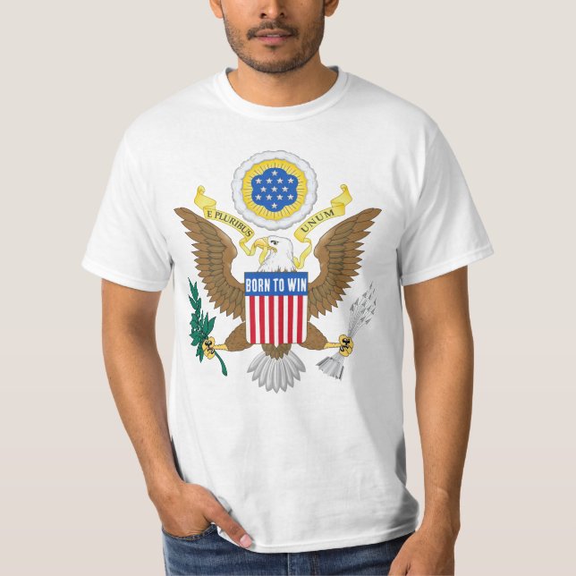 Camiseta Usted nació para ganar. (Anverso)