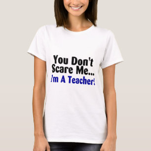 Camiseta Usted no me asusta Im un texto del negro azul del