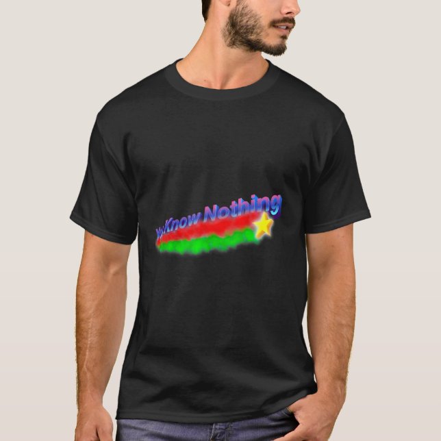 Camiseta Usted no sabe nada Estrella de disparo de hilo exi (Anverso)