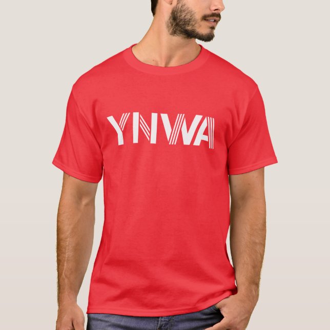 Camiseta Usted nunca camina rojo solo de YNWA (Anverso)