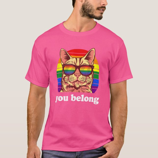 Camiseta Usted Pertenece Al Mes Del Orgullo De Lgbtq Purrid (Anverso)