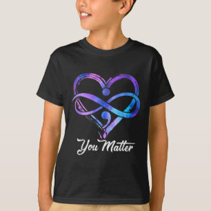Camiseta Usted Prevención del Suicidio Conciencia Corazón H
