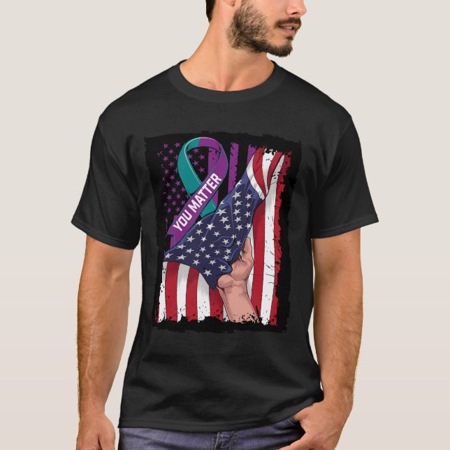 Camiseta Usted Problema Con El Awarene Suicidio De Cinta Ve (Anverso)