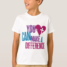 Camiseta Usted puede hacer los niños de una diferencia la