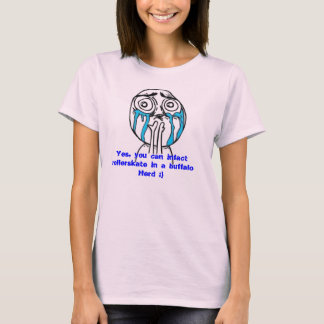 Camiseta ¡Usted puede rollerskate en una manada del búfalo!
