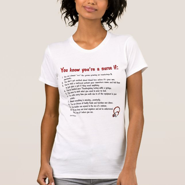 Camiseta Usted sabe que usted es enfermera si… las (Anverso)