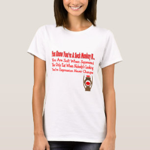 Camiseta Usted sabe que usted es un mono del calcetín SI