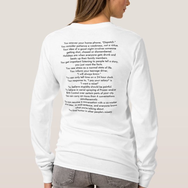 Camiseta Usted sabe que usted ha sido un whe demasiado (Reverso)