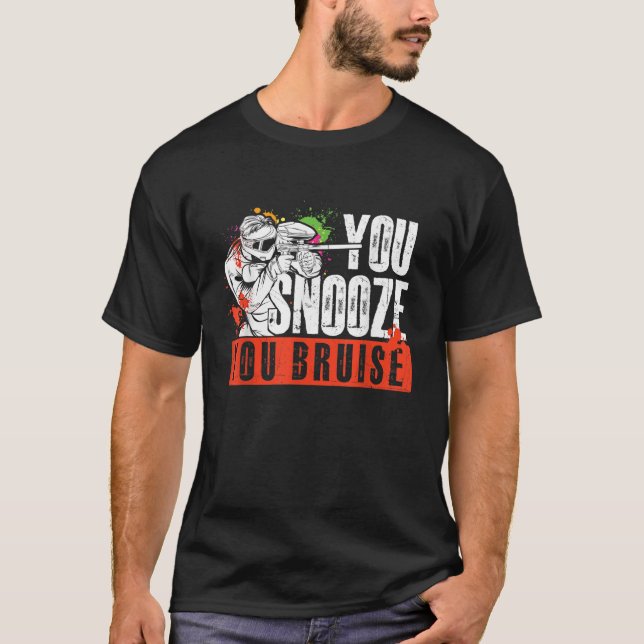 Camiseta Usted Snooze Usted Bruise Paintball Paintball Pain (Anverso)