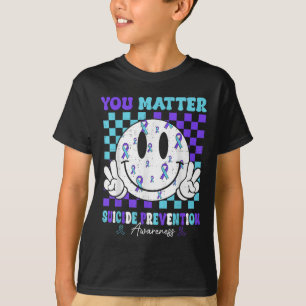 Camiseta Usted Verde azulada prevención de suicidio de cint